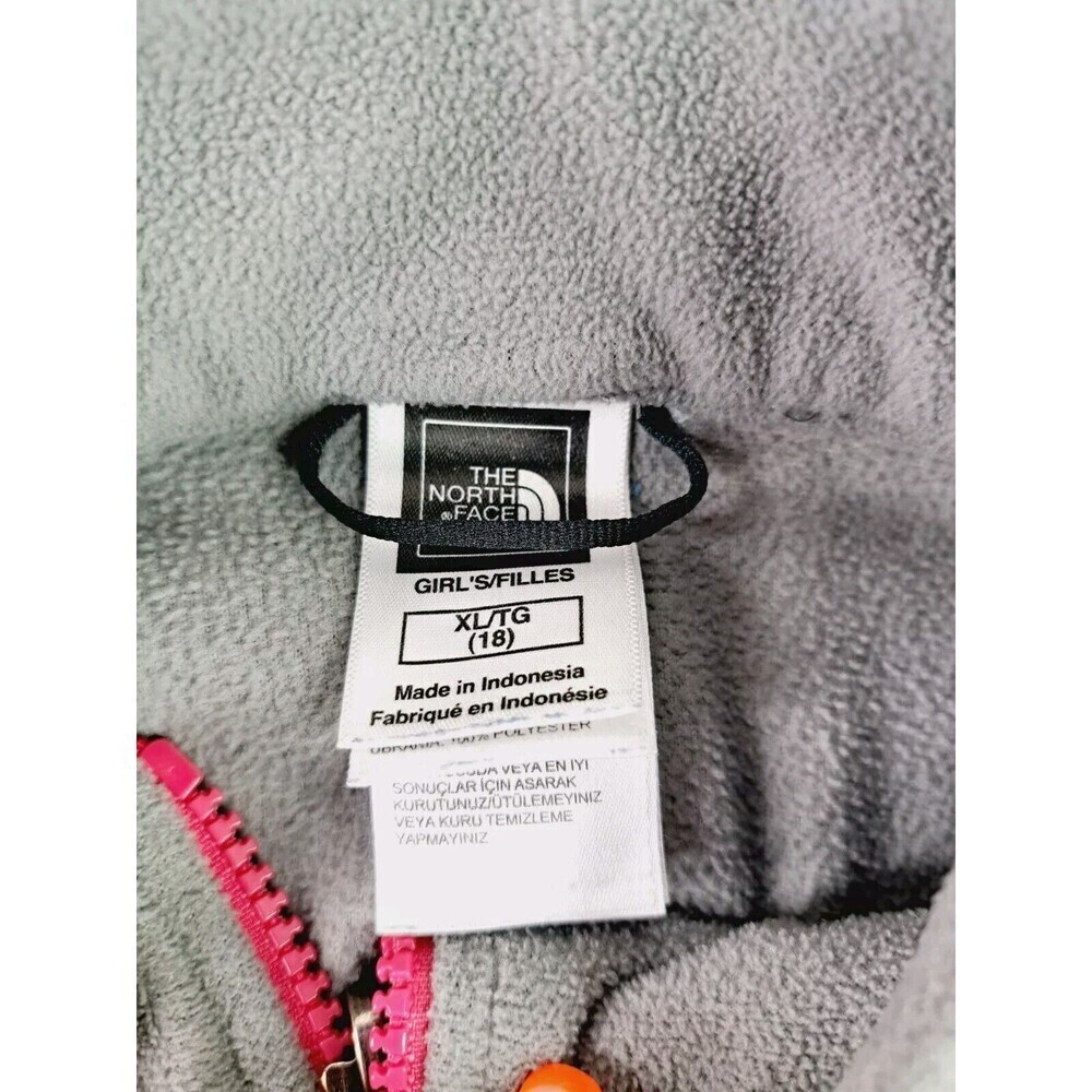 The North Face Girls Full-Zip Fleece Jacket Gray Size XL - Picture 4 of 4